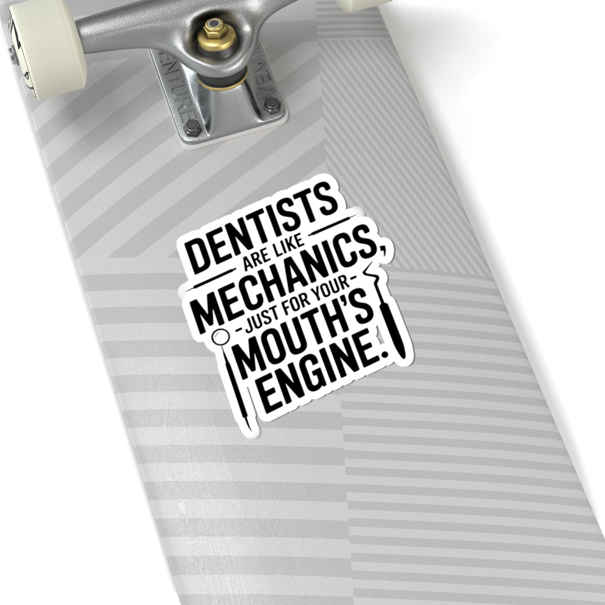 Dentist Mechanic Sticker - Mouth Engine Vinyl Decal for Dental Professionals