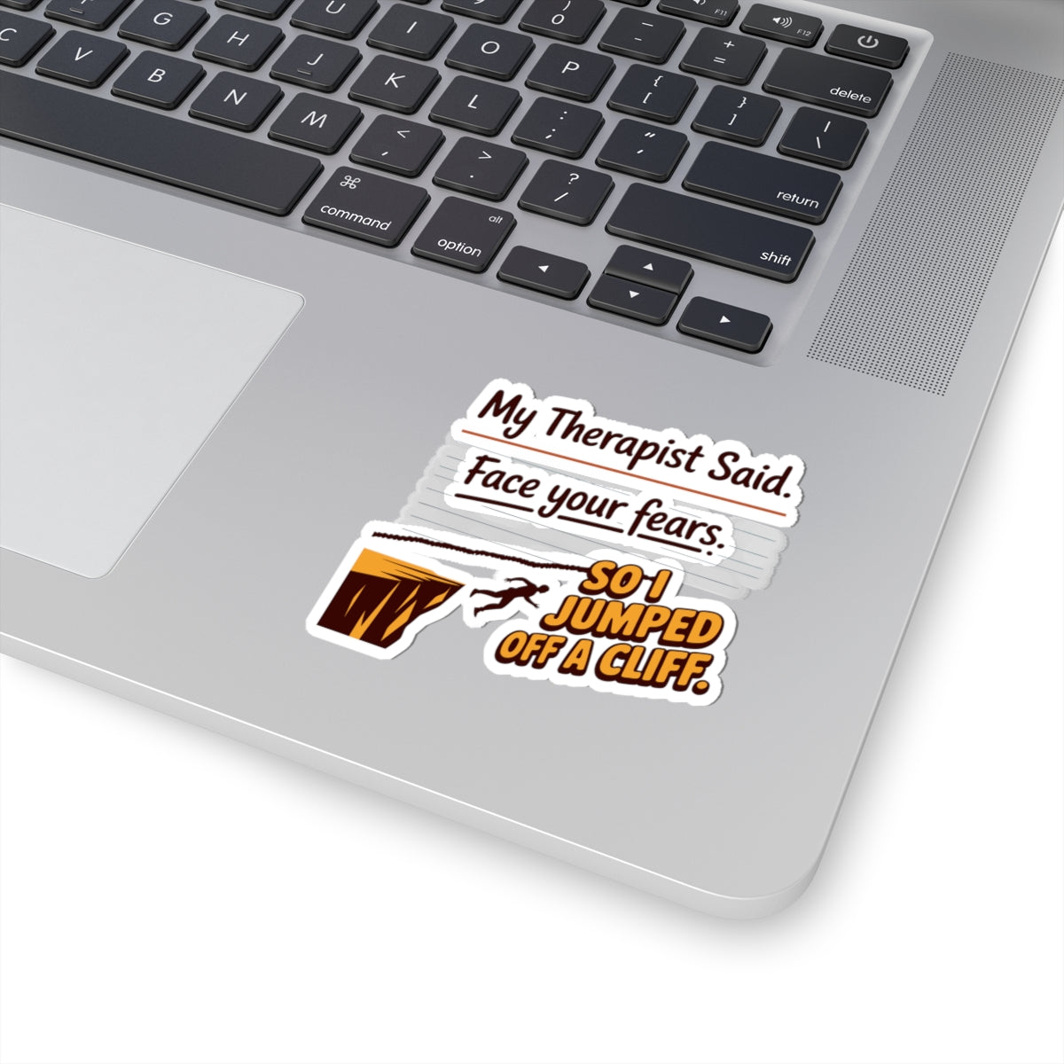 BASE Jumping Sticker – Funny Therapist Cliff Jump Humor Decal for Extreme Sports Fans Adrenaline Junkies