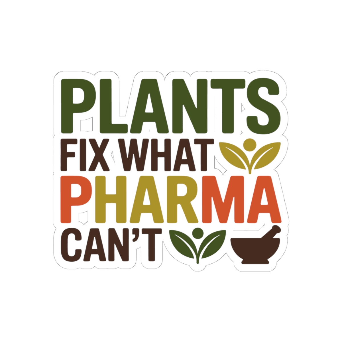 Botanical Solution Decal - Herbal Alternative Vinyl Sticker for Herbalists, Plant-Based Healers