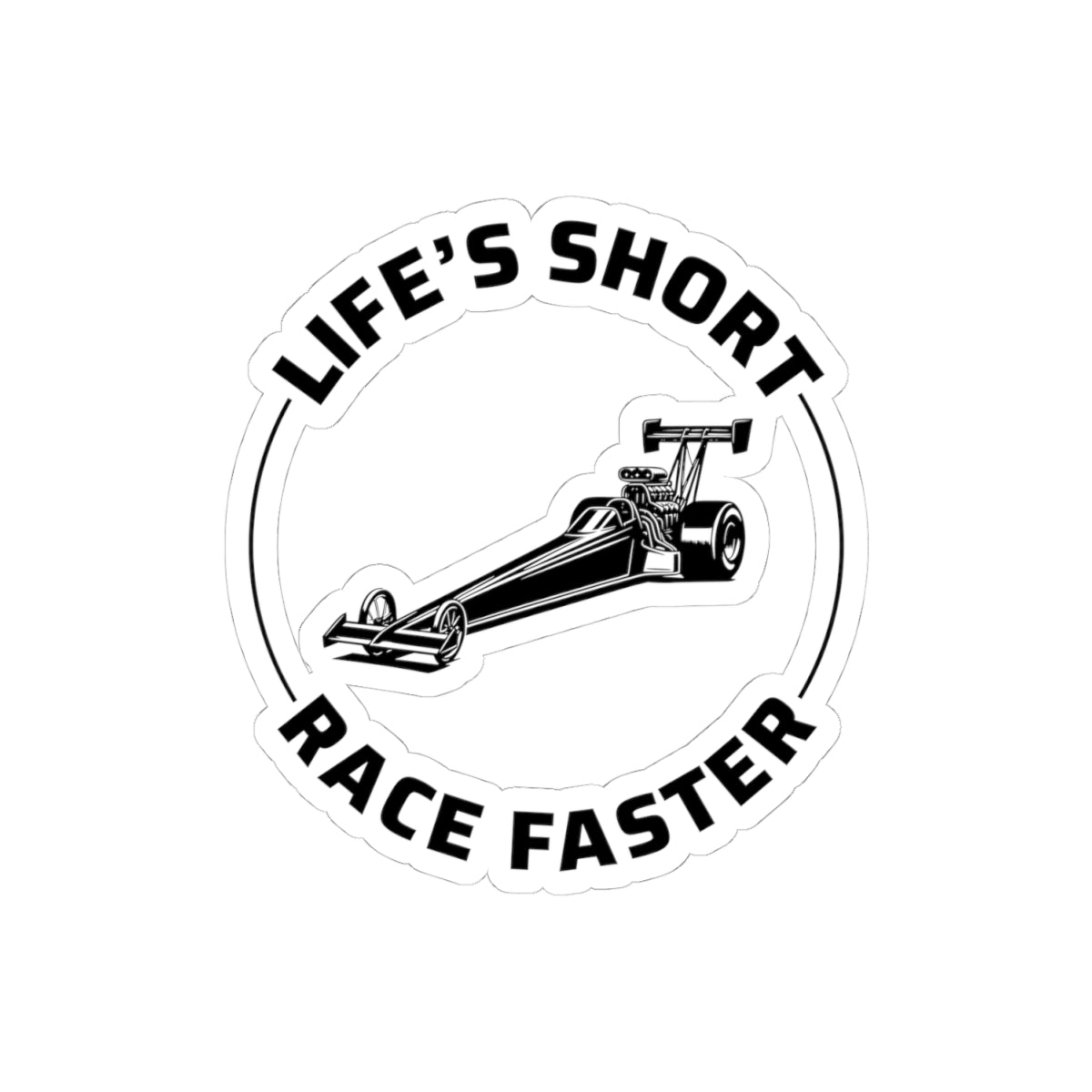 Dragster Drag Racing Sticker Vinyl – Lustiger Rennwagen-Aufkleber für ...