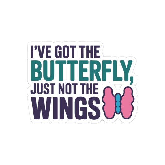 Butterfly Thyroid Sticker - Just Not The Wings Vinyl Decal for Warriors