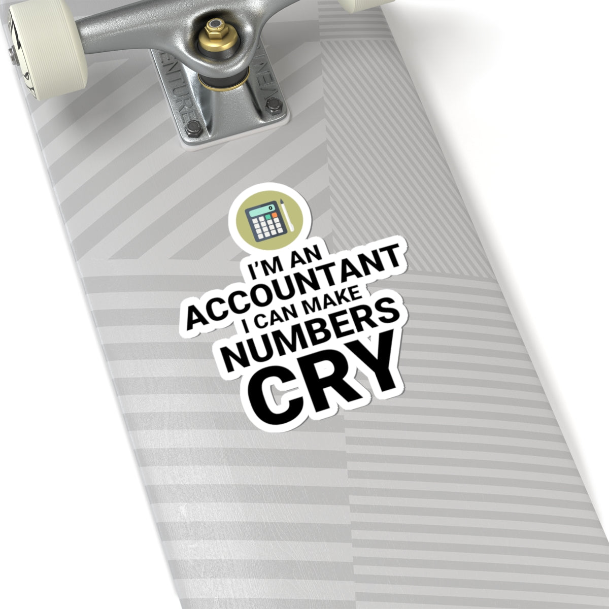 Funny Accountant Sticker - 'Make Numbers Cry' Calculator Vinyl Decal - CPA Gift