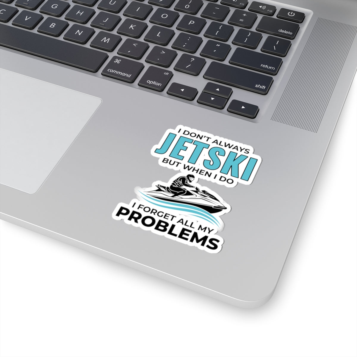 Relaxing Jet Ski Sticker - Stress-Free PWC Vinyl Decal for Water Sports Enthusiasts & Boat Owners