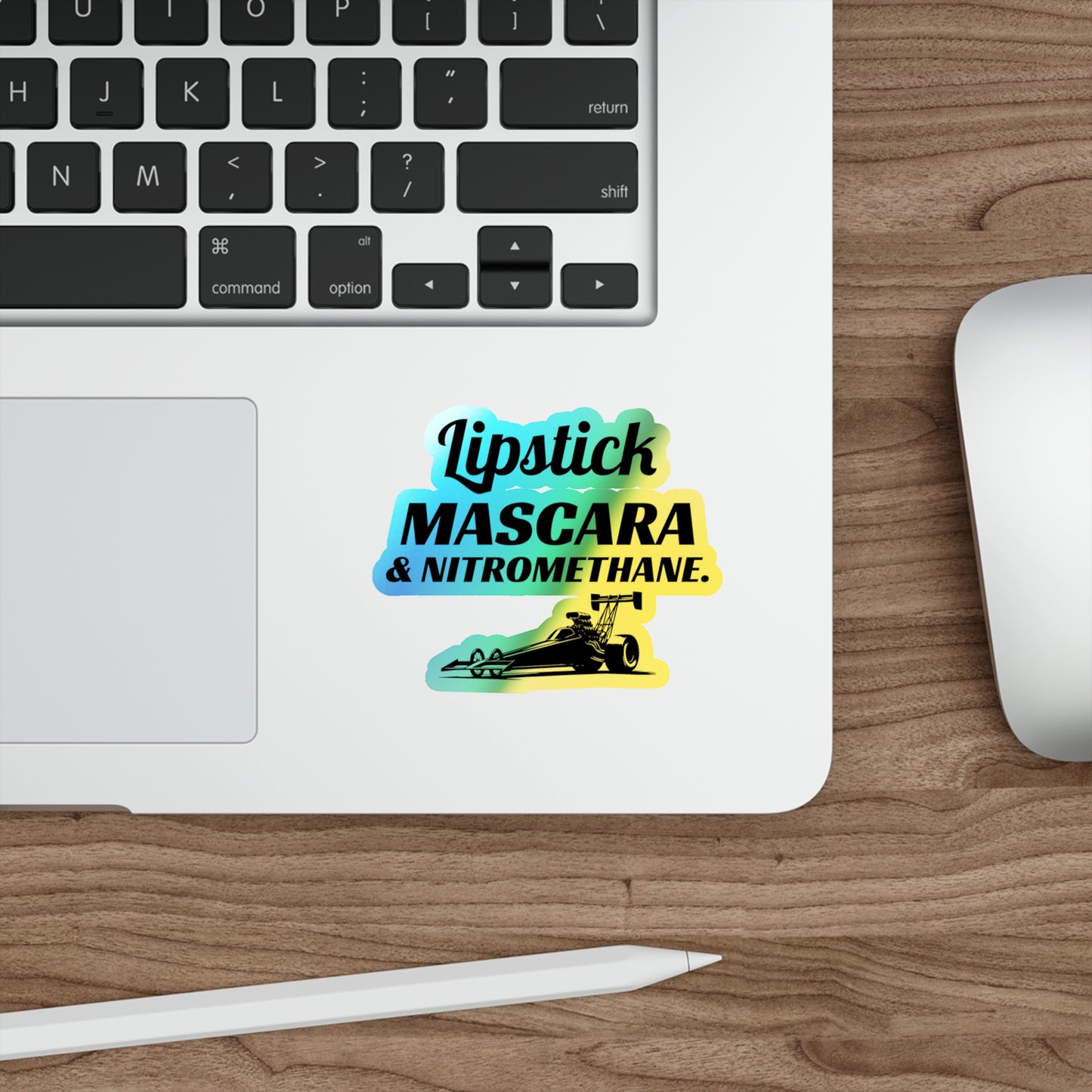 Dragster Drag Racing Girl Holografische Aufkleber Vinyl - Nitro &amp; Speed ​​Aufkleber für Motorsport-Damen