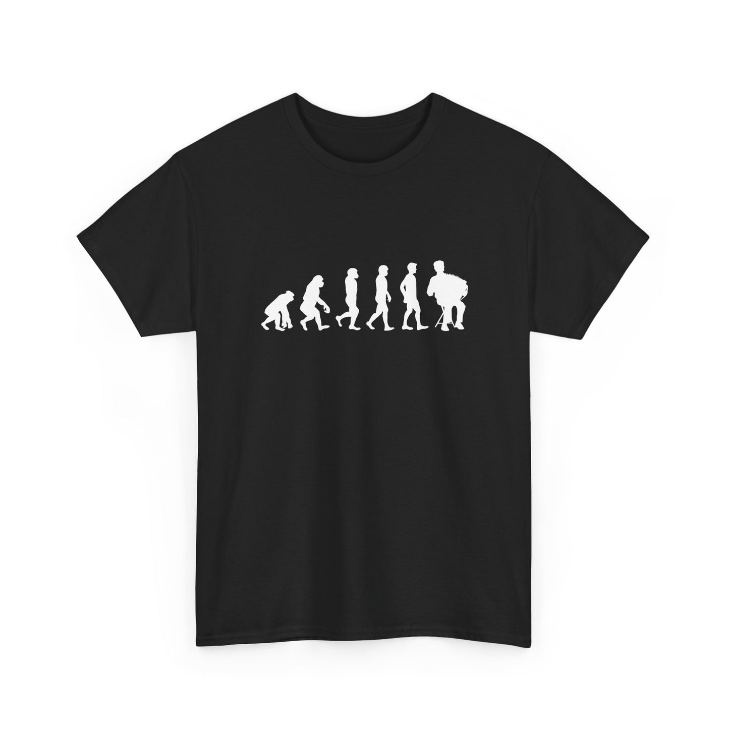 Accordion T-Shirt – Evolution of Man Graphic Tee for Musicians Accordionists
