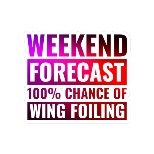 Weekend Wing Foiling Sticker - Water Sports Passion Vinyl Decal
