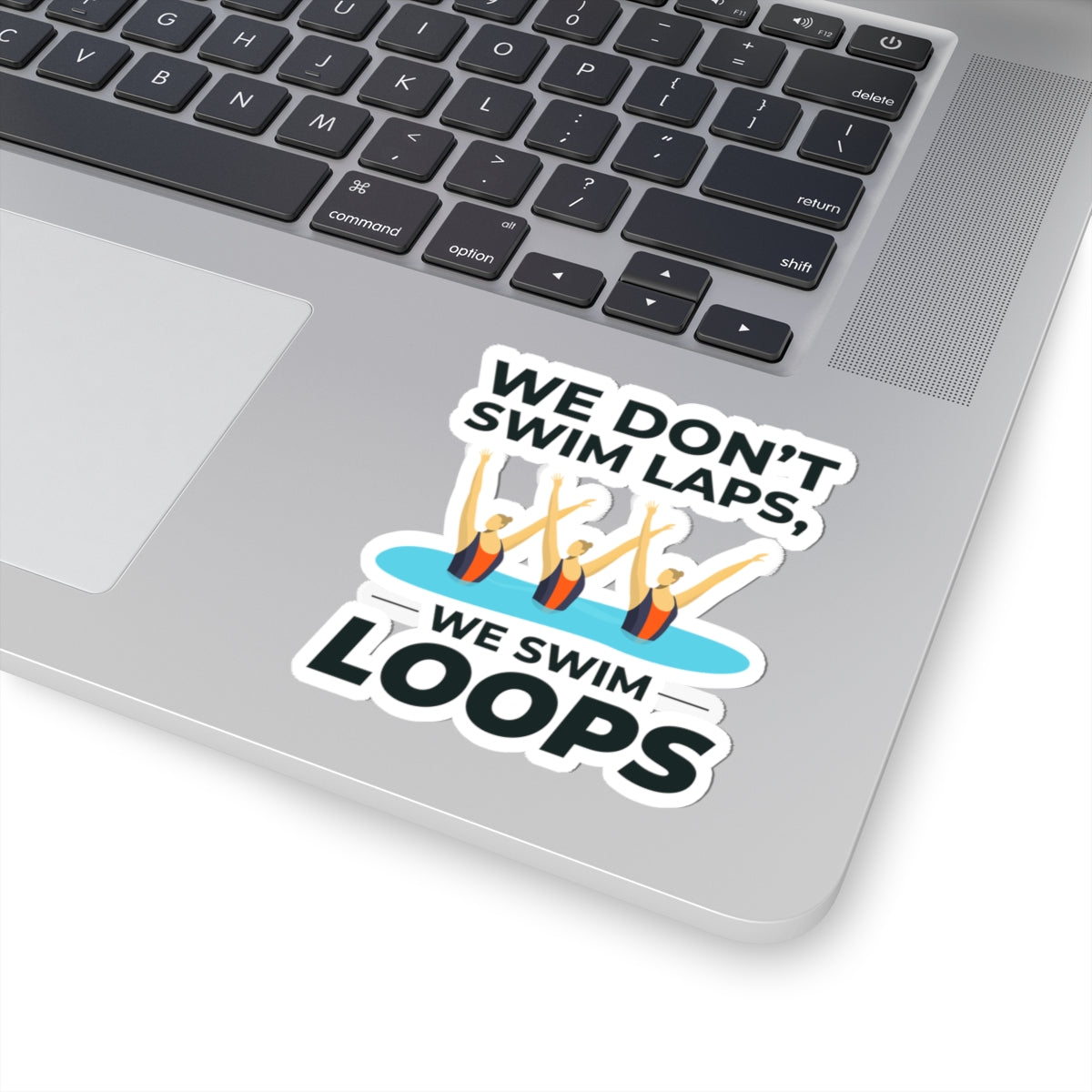Playful Synchronized Swimming Sticker - Swim Loops Vinyl Decal for Synchro Teams