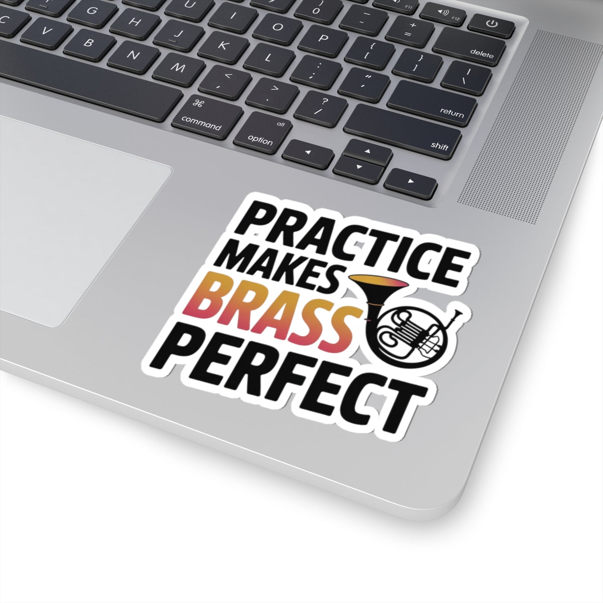 French Horn Practice Sticker - Brass Perfect Vinyl Decal for Musicians