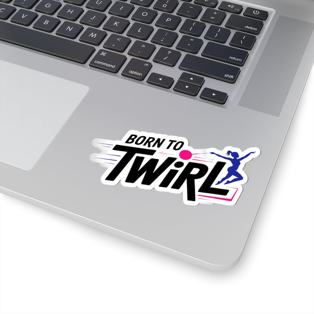 Baton Twirling Sticker – Whimsical Spinning Dancer Decal for Twirler Marching Band Color Guard Member