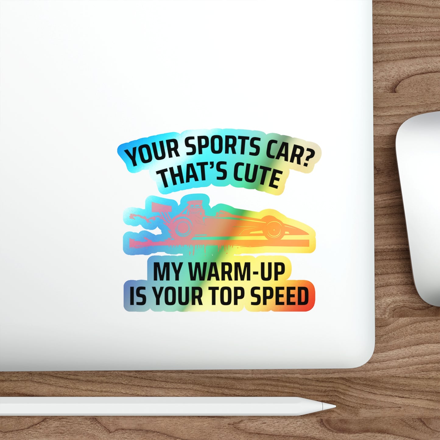 Dragster Drag Racing Holographic Sticker Vinyl – Top End Decal for Car Tuners and Strip Racers