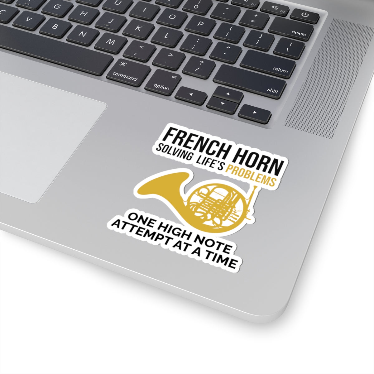 French Horn Therapy Sticker - High Note Problem Solving Vinyl Decal for Musicians