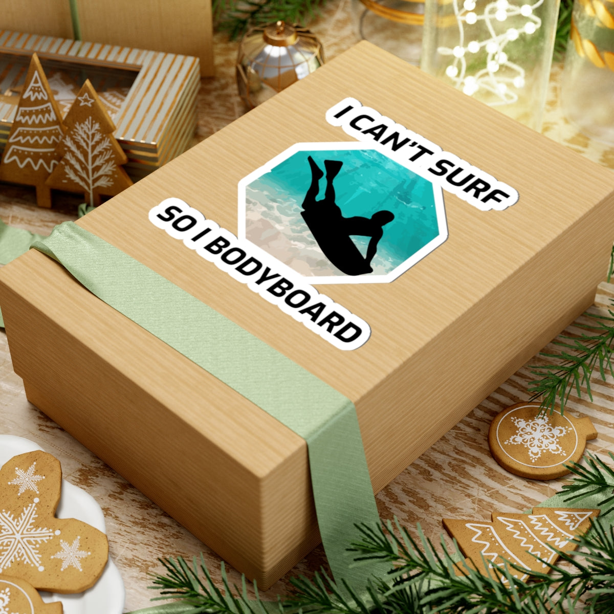 Bodyboard Not Surf Sticker - Wave Riding Vinyl Decal for Ocean Enthusiasts & Beach Adventurers