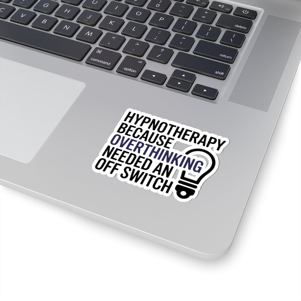 Hypnotherapy Solution Sticker - Overthinking Off Switch Vinyl Decal for Hypnotists, Mental Quiet Specialists
