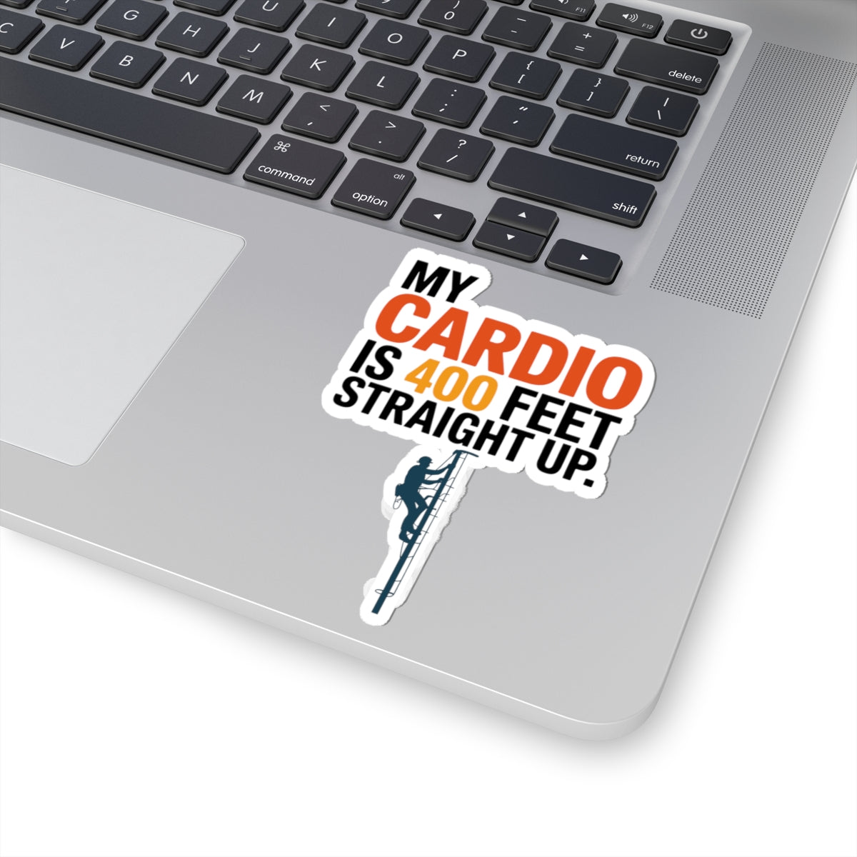 Tower Climber Sticker - 400 Feet Cardio Vinyl Decal for Telecom Technicians, Climbers
