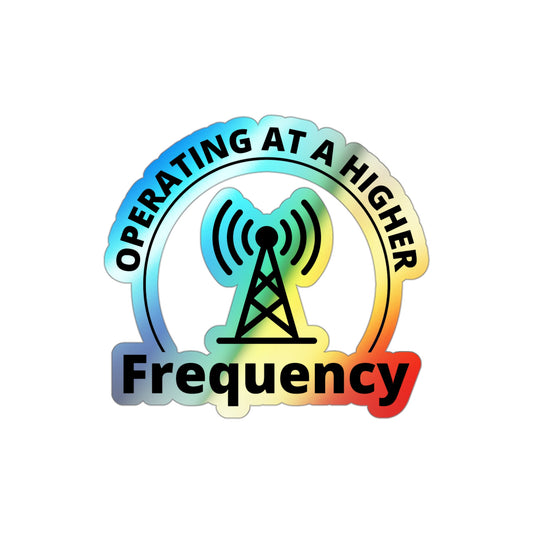 Amateur Ham Radio Operator Stickers Holographic Vinyl Decal - HF Bands & High-Frequency Ops