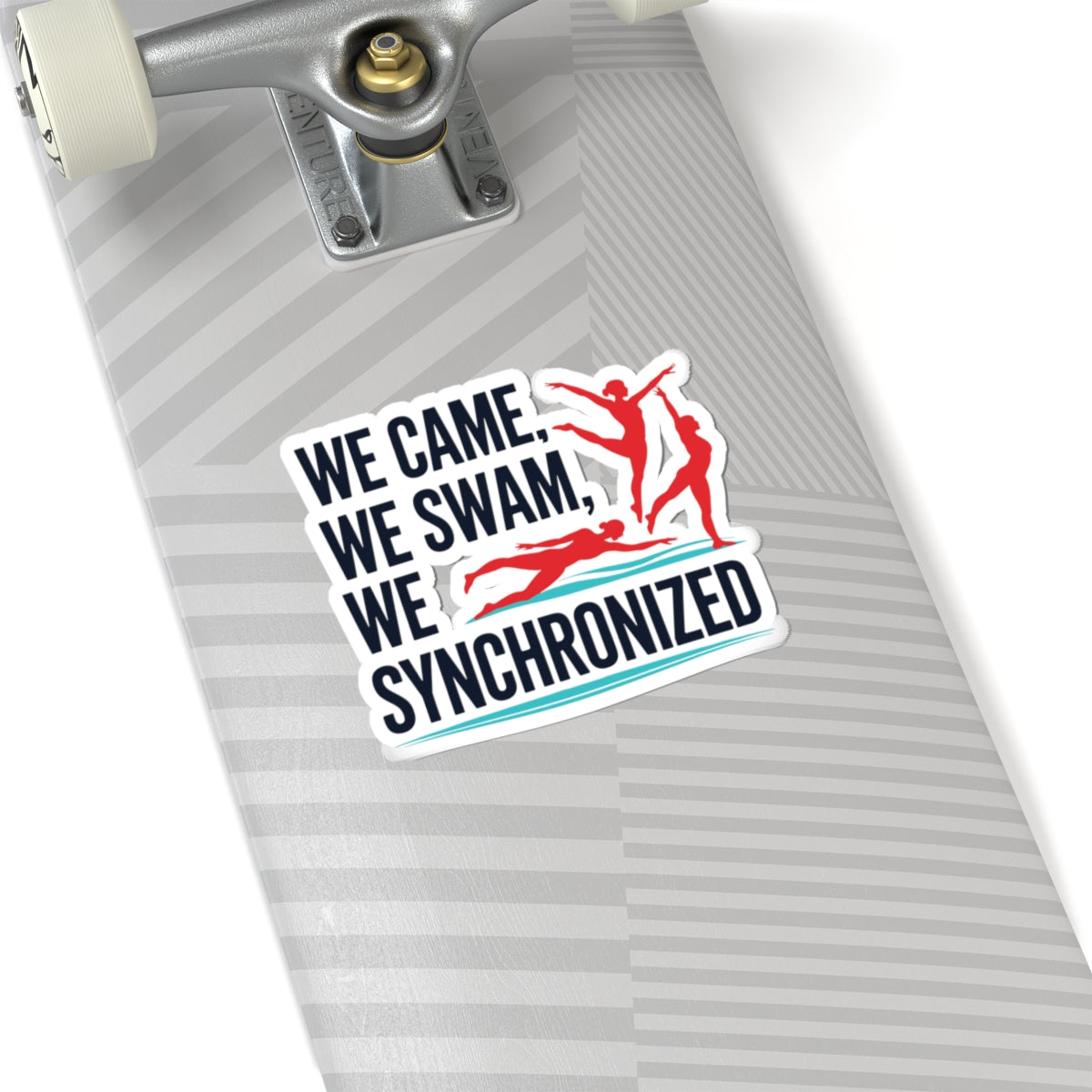 Swim Team Pride Sticker - We Synchronized Vinyl Decal for Synchro Squads