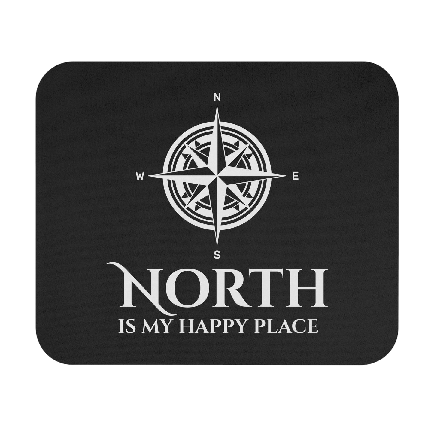 Humorous North Mouse Pad - Compass Geography Non-Slip Rubber Base for Travelers & Explorers
