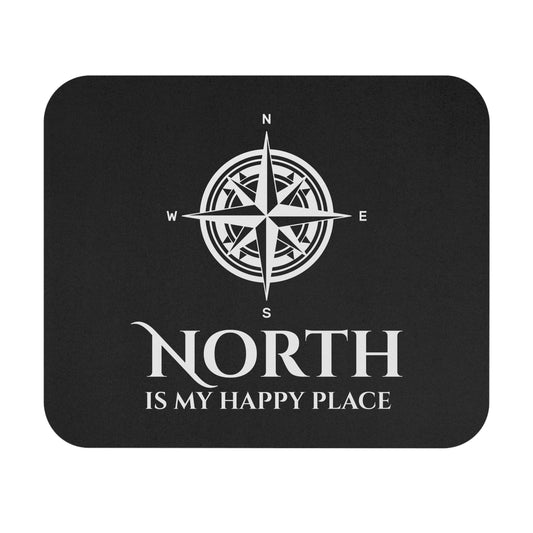 Humorous North Mouse Pad - Compass Geography Non-Slip Rubber Base for Travelers & Explorers