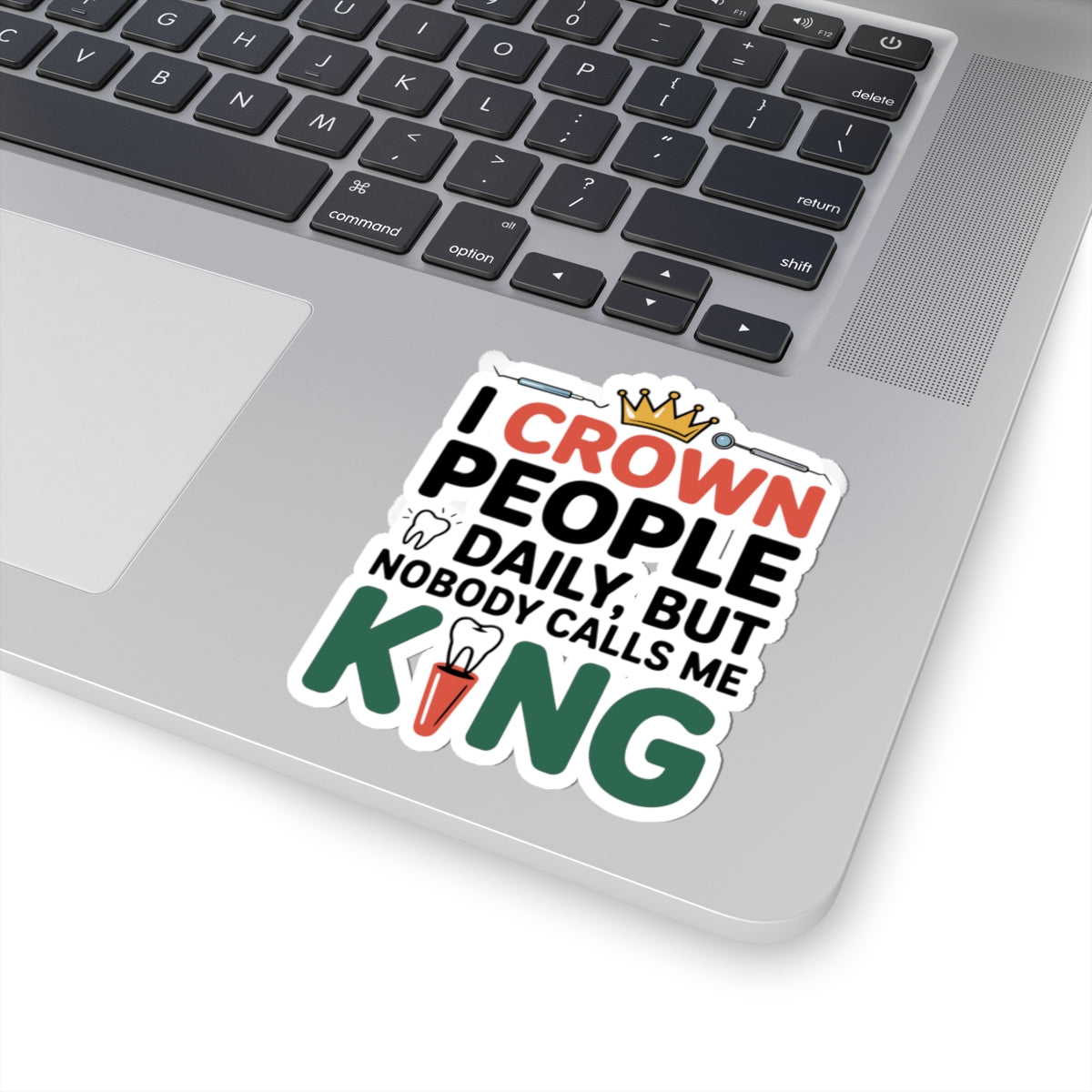 Crown Specialist Sticker - Prosthodontic Vinyl Decal for Dental Lab Professionals