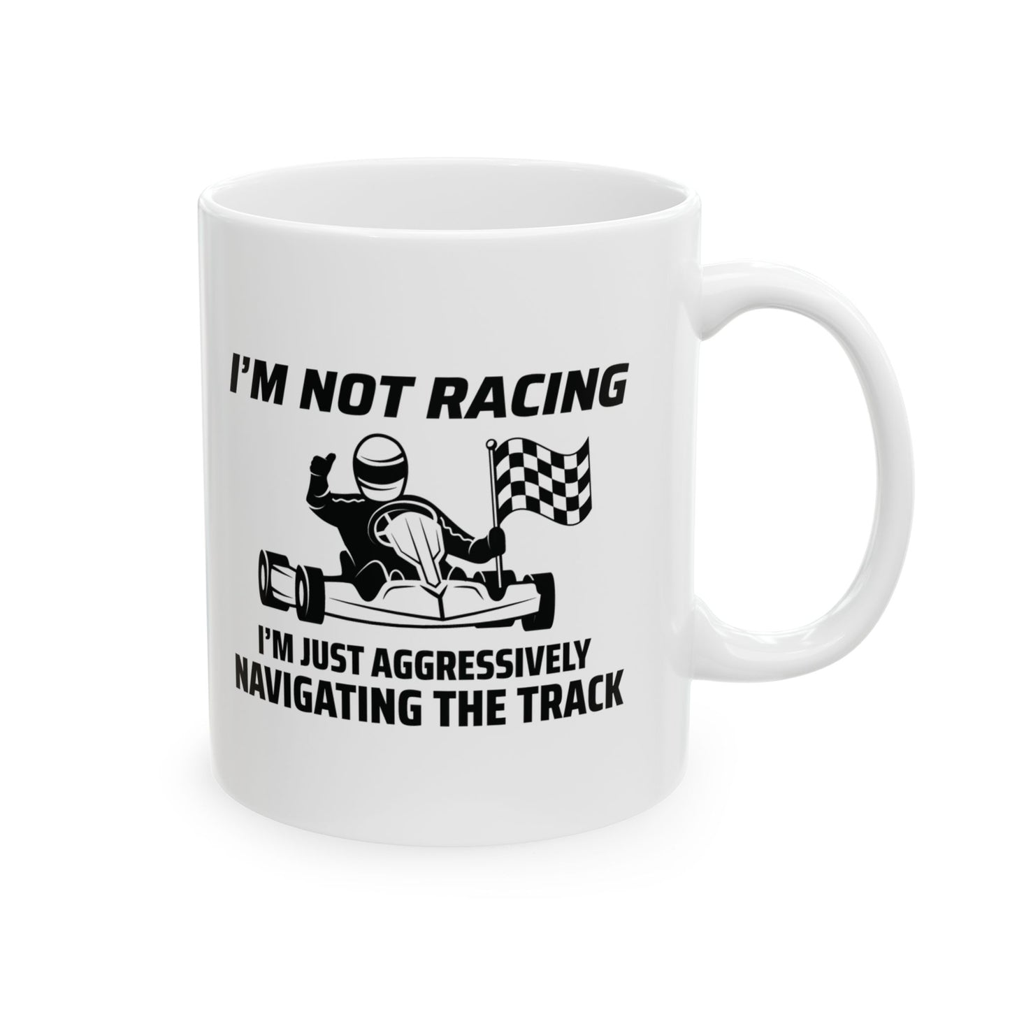 Go Kart Racing Mug Funny Racer Gift – Karting Enthusiast Coffee Cup