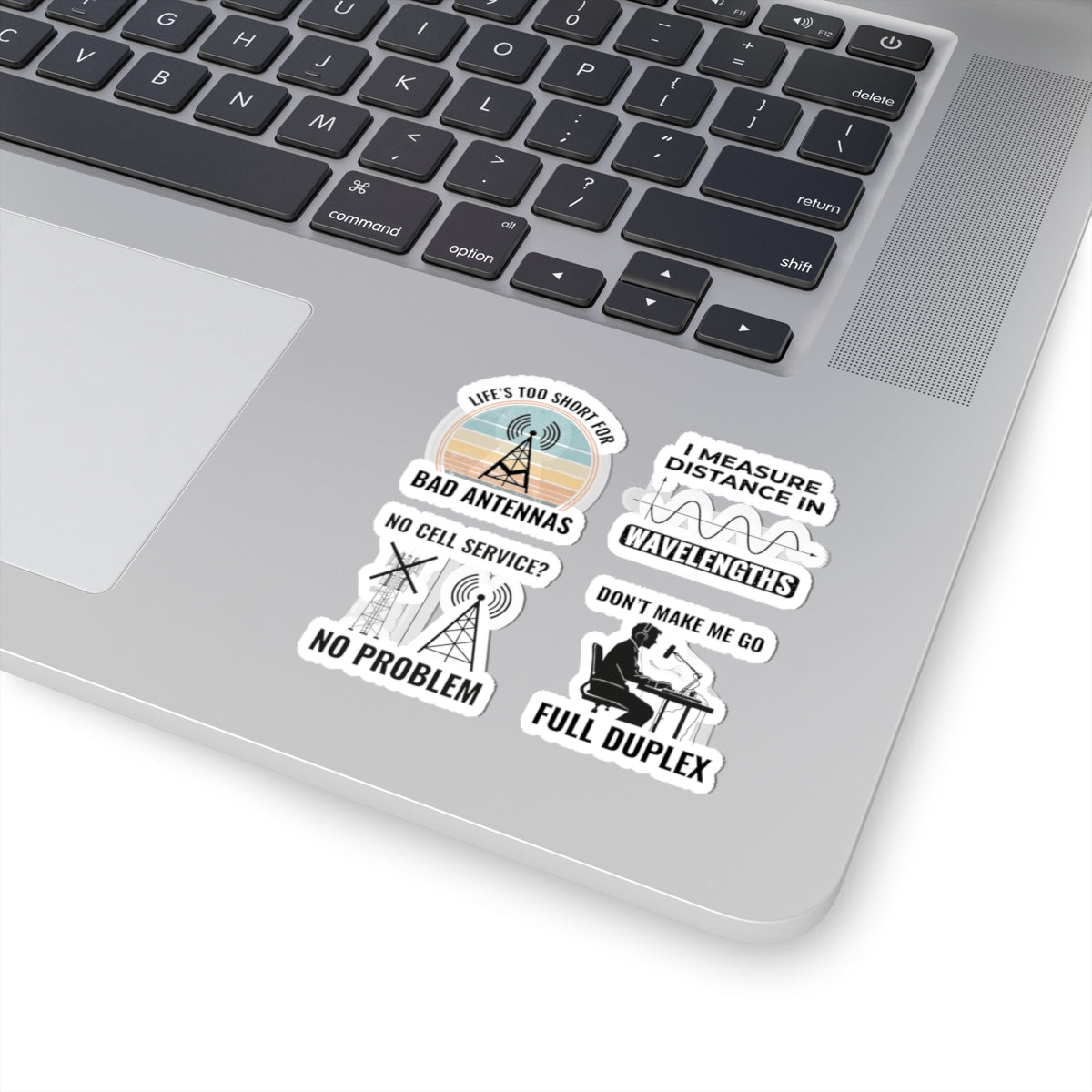 Ham Radio Sticker Pack – 4 PCS Funny Antenna Wavelength Decals for Amateur Radio Operators Hobbyists