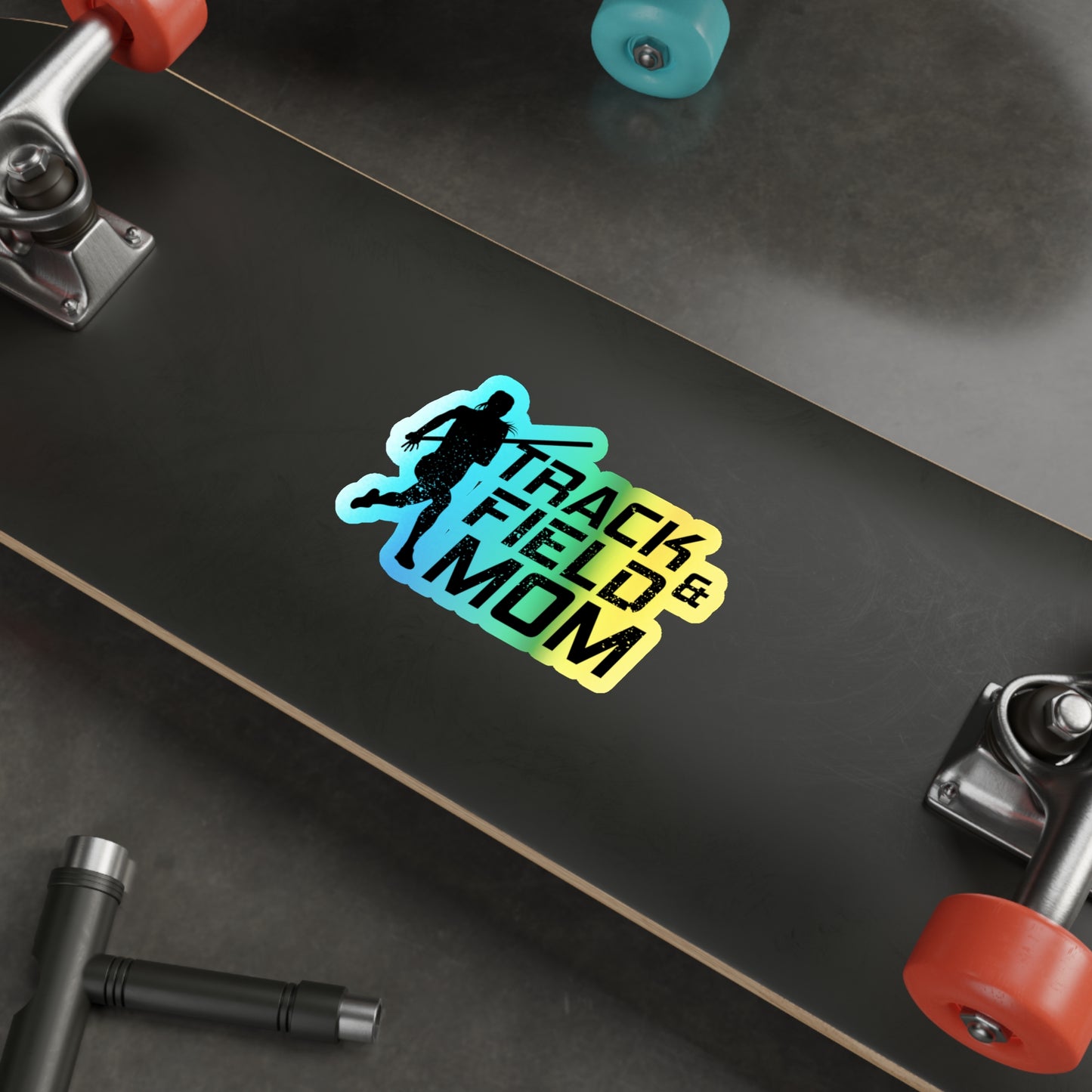 Pole Vault Mom Sticker Holographic Vinyl - Proud Track & Field Mama Motivational Sports Decal