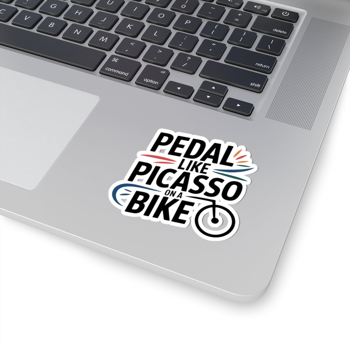 Artistic Cycling Sticker - Pedal Artistry Vinyl Decal for Cyclists, Bike Art Enthusiasts