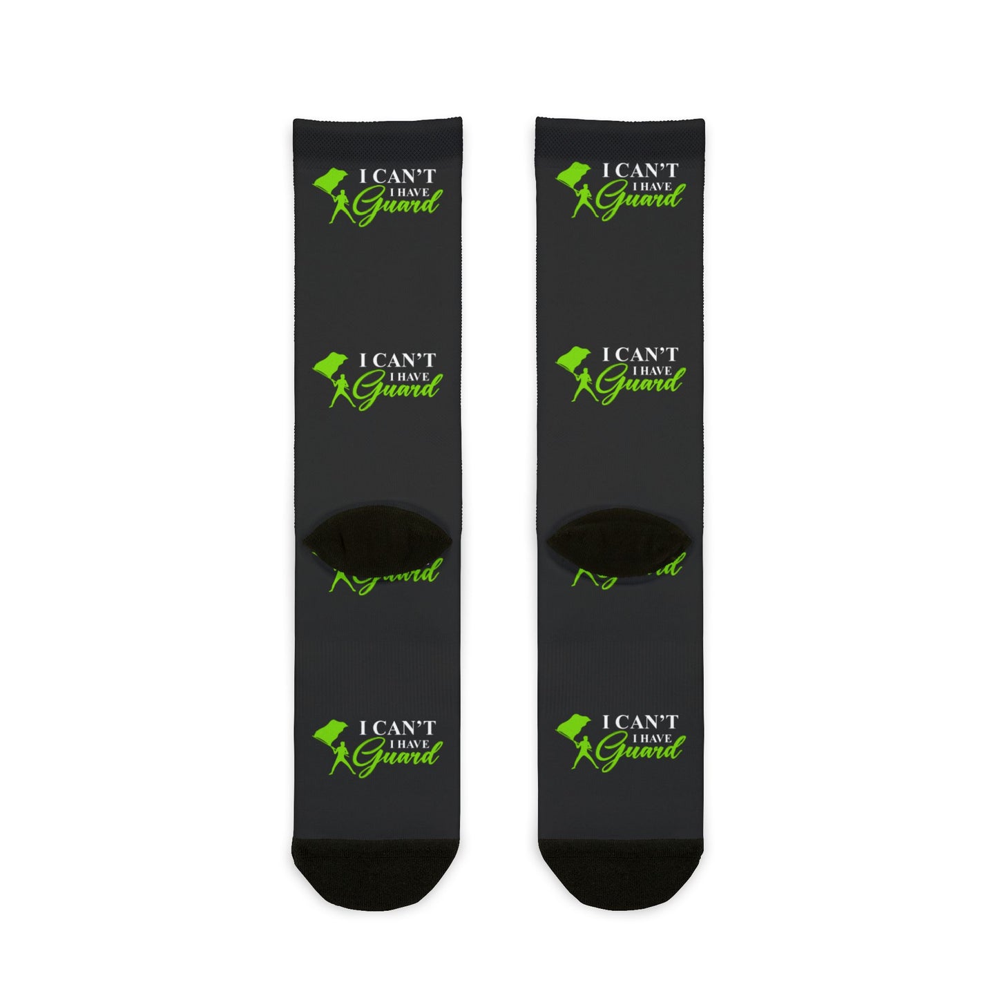 Color Guard Socks – Ideal for Performers & Marching Teams, "I Can't, I Have Guard"