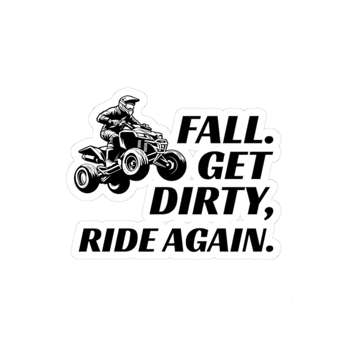 ATV Sticker Vinyl Quad Bike Motocross Racing – Off-Road Dirt Rider Decal for Trucks, Helmets & Gear