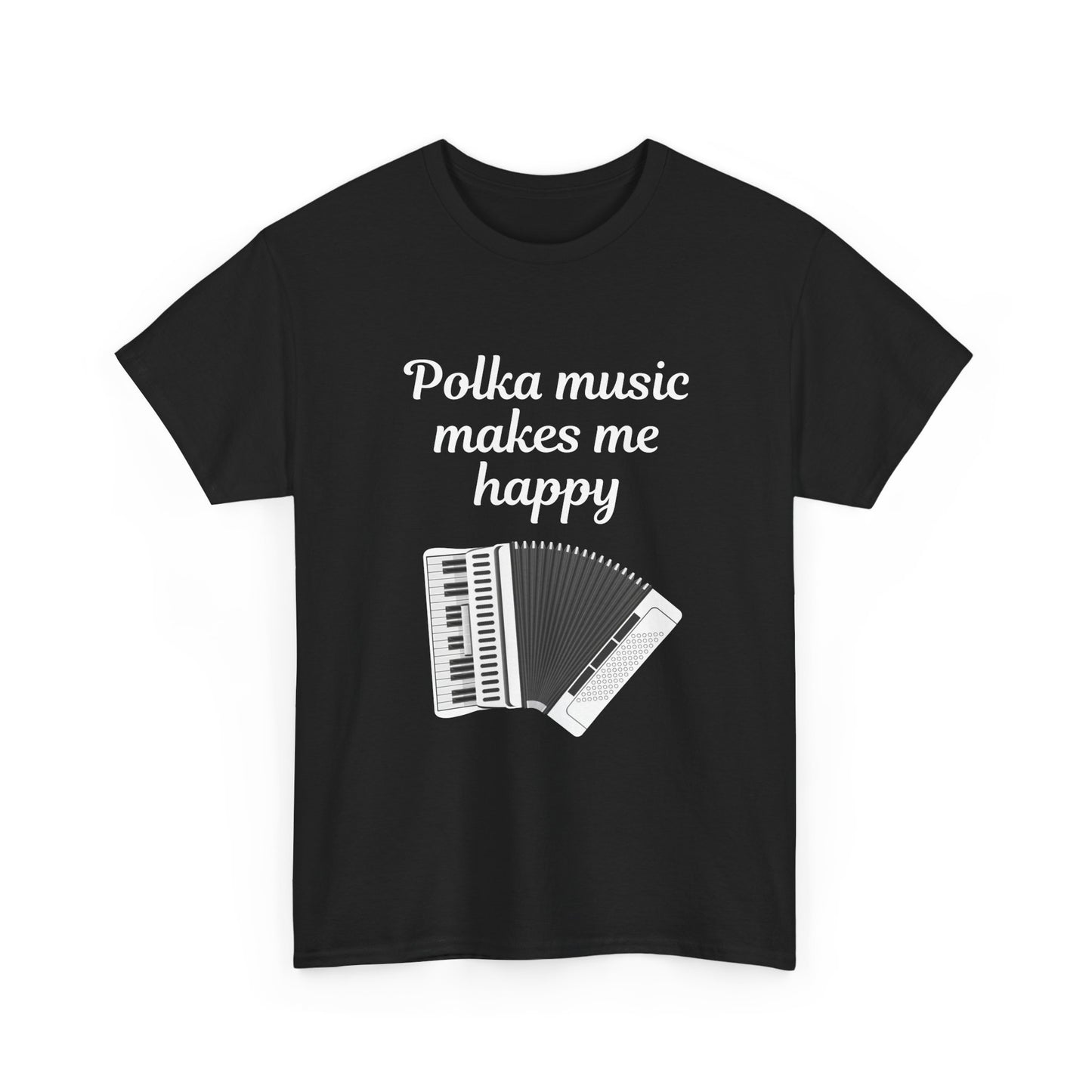 Polka Music T-Shirt – Happy Squeeze Box Graphic Tee for Accordionists Music Lovers