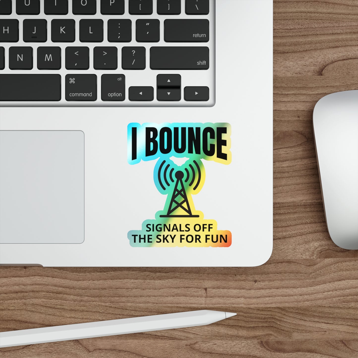 Ham Radio Operator Stickers Holographic Vinyl Decal