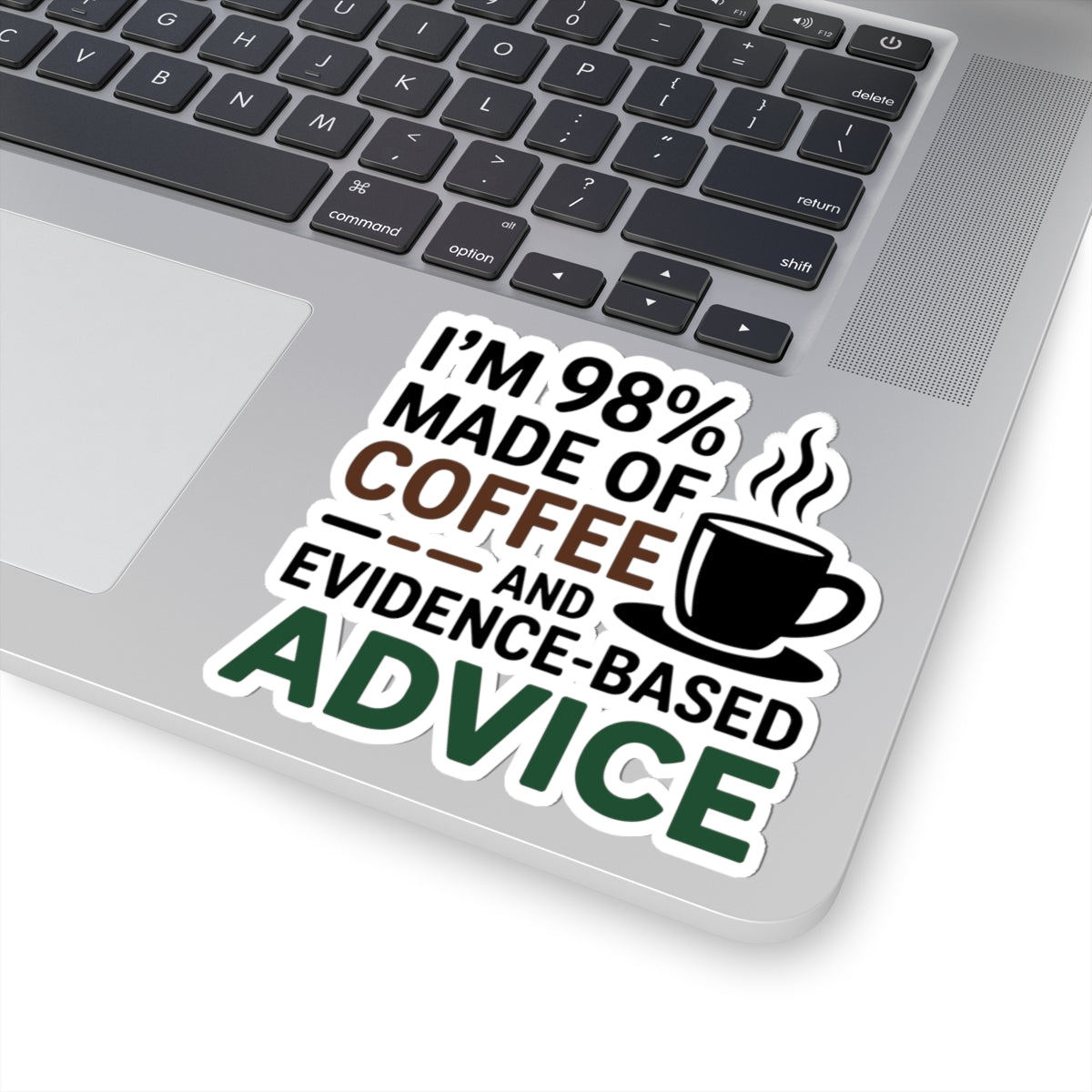 Caffeinated Dietitian Sticker - Evidence-Based Advice Vinyl Decal for Registered Dietitians