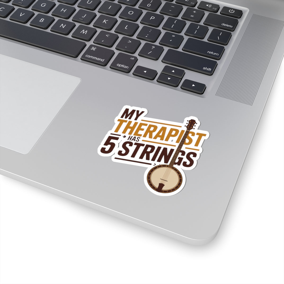 Banjo Sticker – Funny Five-String Therapy Humor Decal for Bluegrass Players Folk Music Lovers