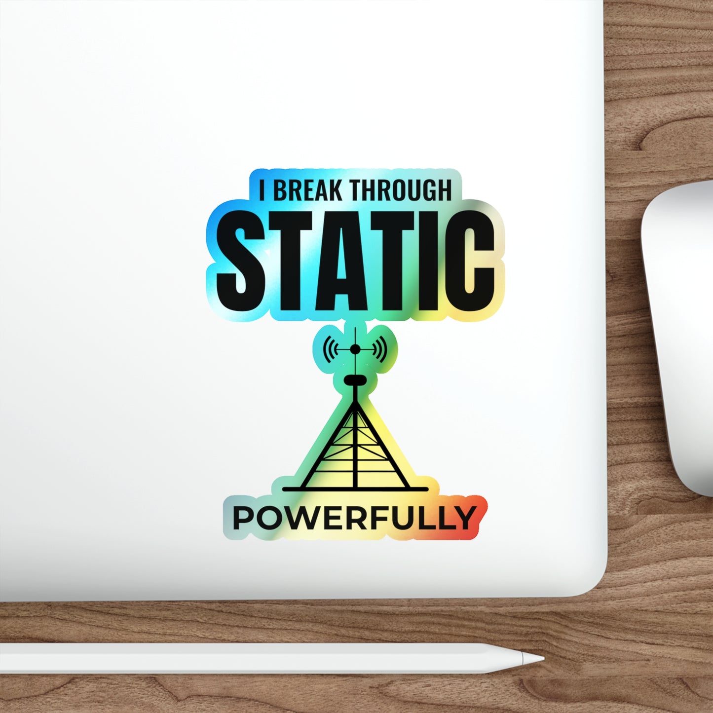 Amateur Ham Radio Operator Stickers Holographic Vinyl Decal - Clear Signals & Strong Transmissions