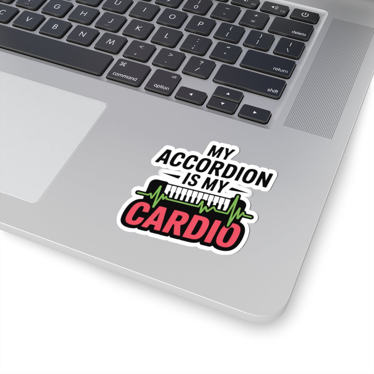 Accordion Sticker – Cardio Parody Decal for Squeezebox Players, Polka Fans