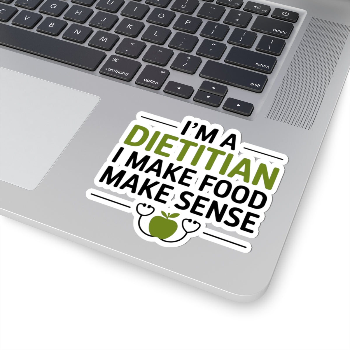 Funny Dietitian Sticker - Make Food Make Sense Vinyl Decal for Registered Dietitians, Nutritionists