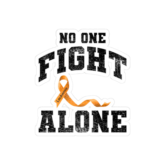 Leukemia Awareness Ribbon Sticker - Fight Alone Vinyl Decal for Survivors, Patients, and Family Members