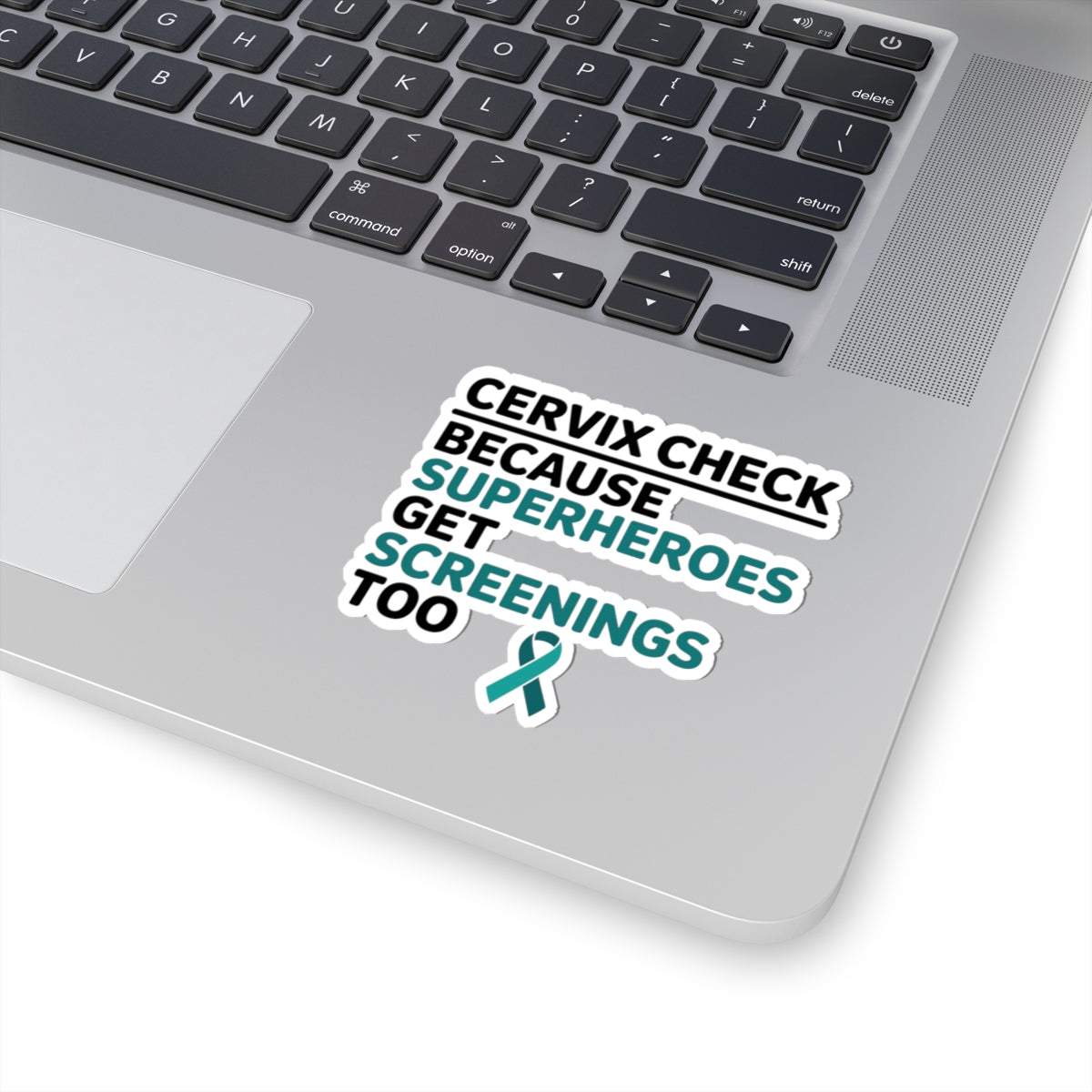 Cervical Cancer Awareness Sticker - Superhero Screenings Vinyl Decal