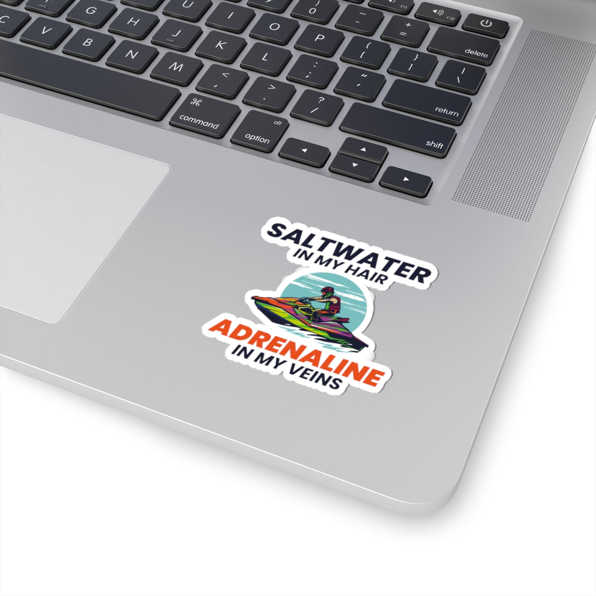 Saltwater Jet Ski Sticker - Adrenaline Watersports Vinyl Decal for PWC Riders & Ocean Enthusiasts