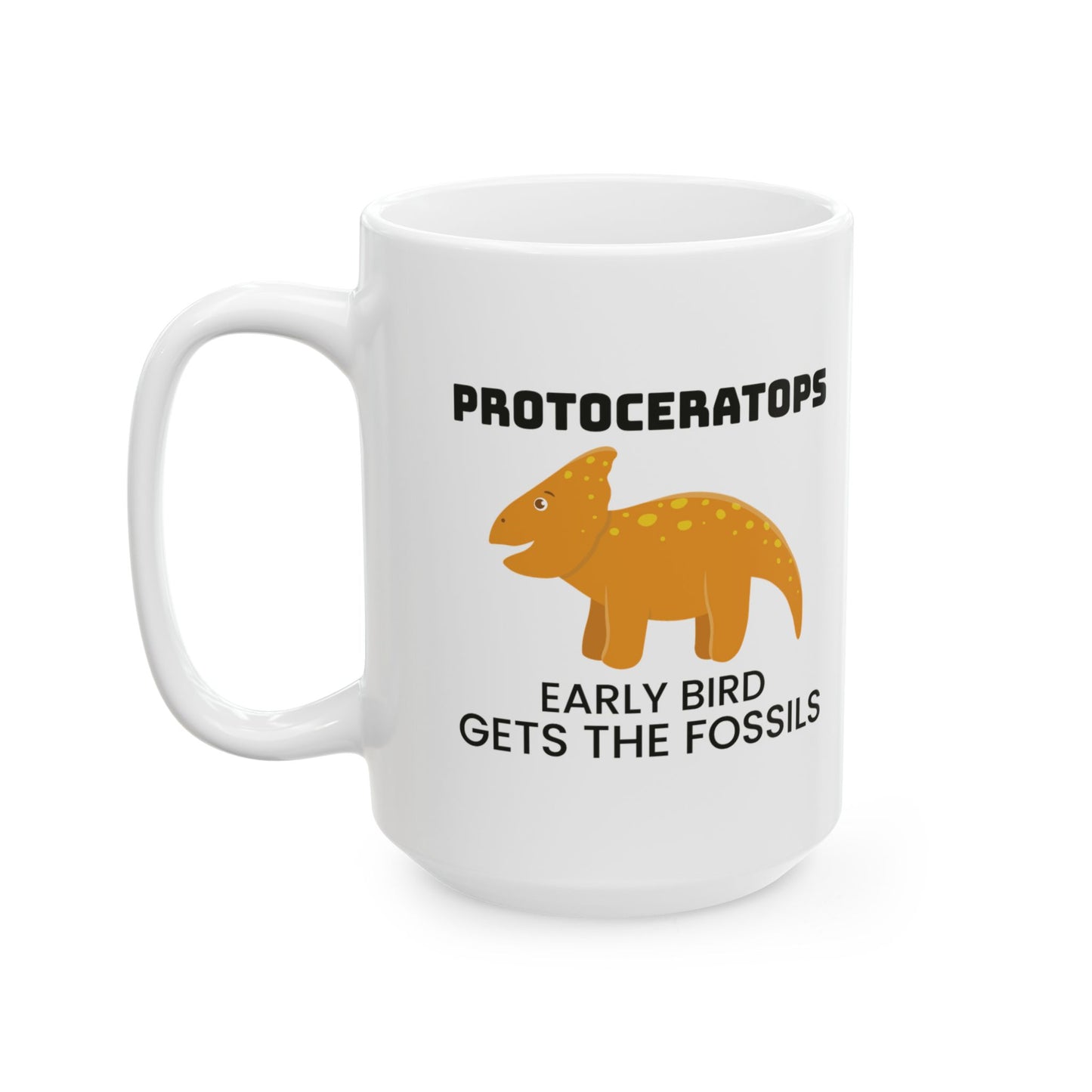 Dinosaur Fossil Mug - Protoceratops, Horned - Dino Humor Gift