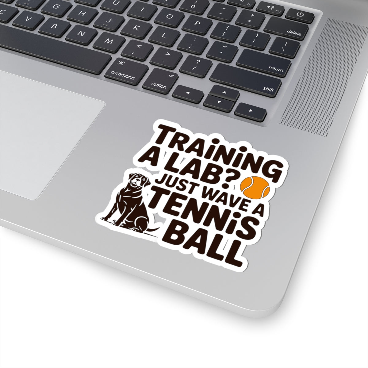 Funny Labrador Dog Sticker - Training A Lab Tennis Ball Vinyl Decal for Pet Owners Dog Lovers Trainers
