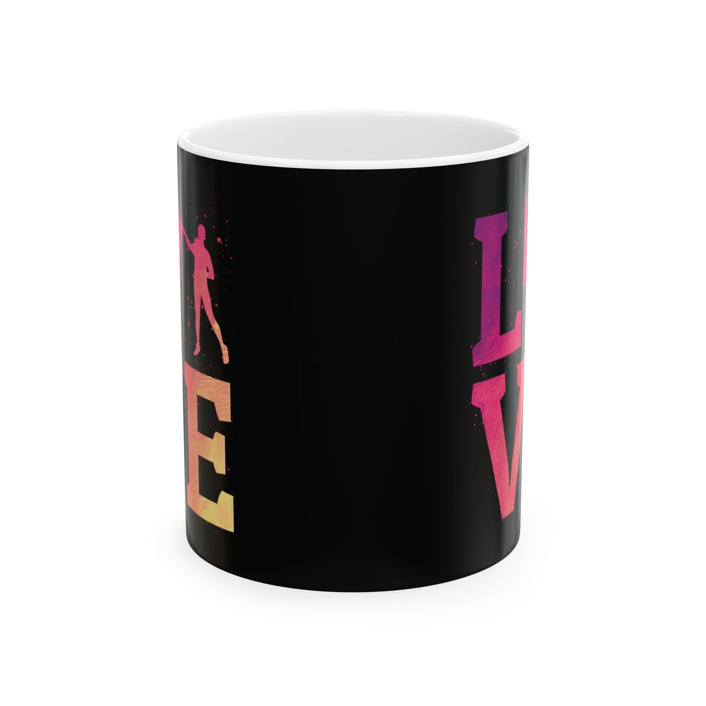 Color Guard Mug, LOVE Design with Flag Silhouette for Performers