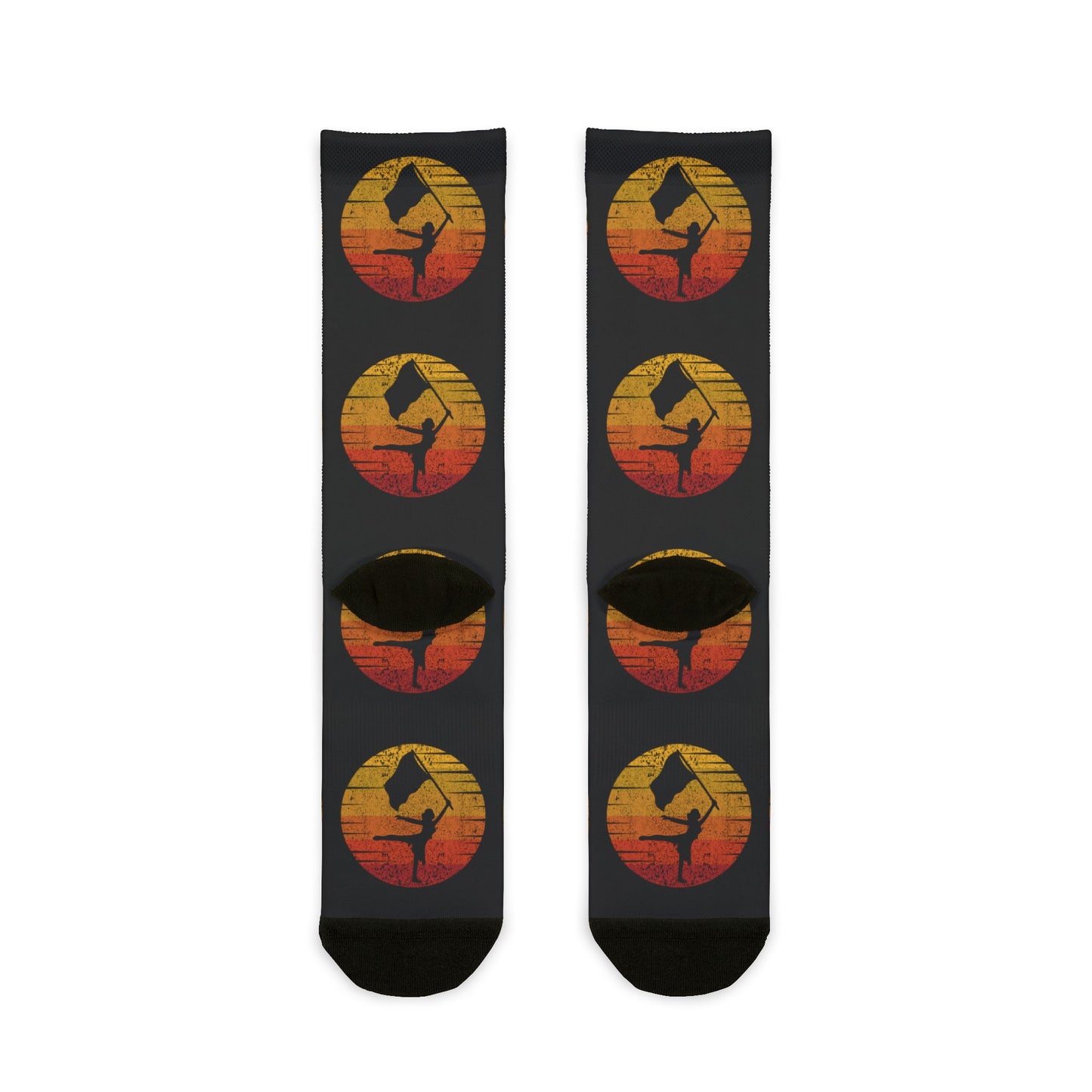 Retro Style Color Guard Socks – Ideal for Marching Bands & Drill Squads