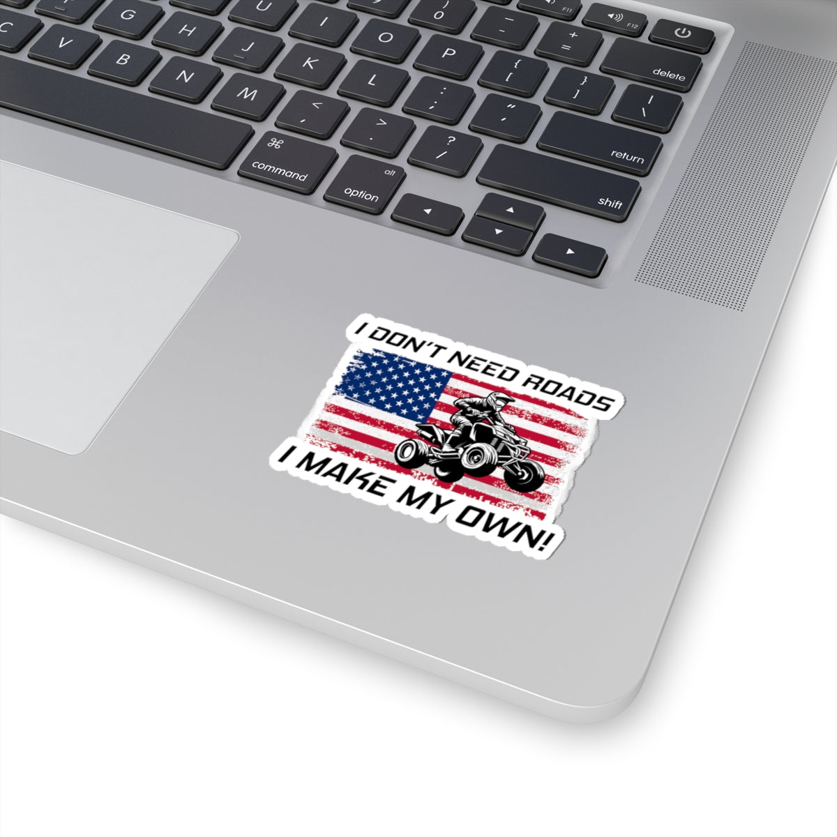 ATV Racing Sticker Vinyl - American Flag Quad Bike Decal for Off-Road Enthusiasts & Patriot Riders