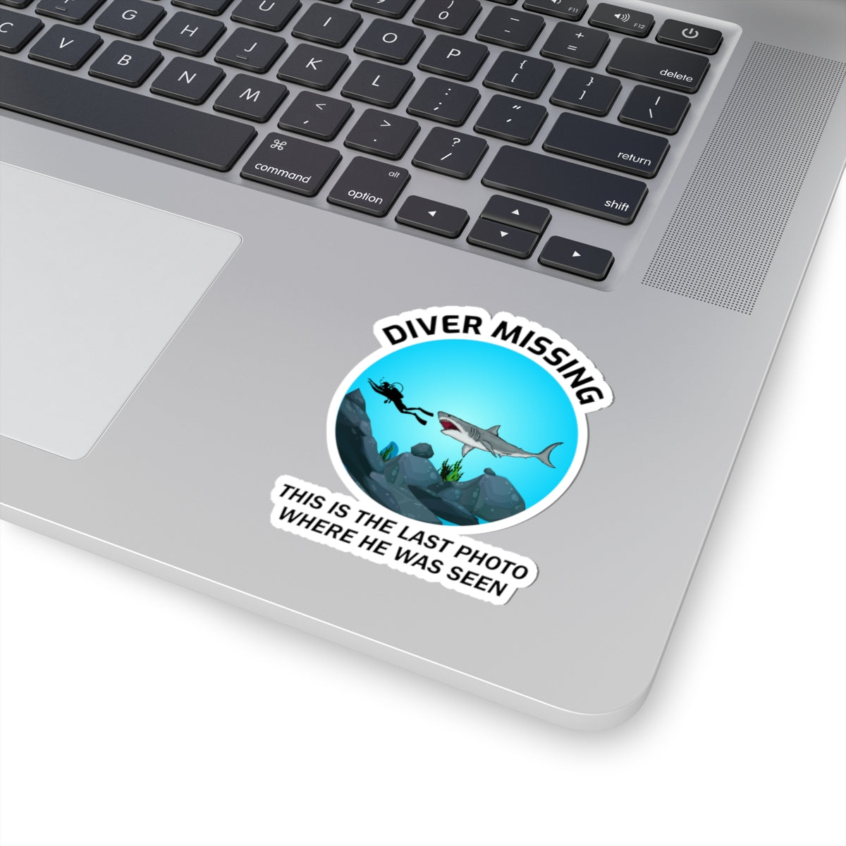 Missing Diver Sticker - Scuba Diving Humor Vinyl Decal for Divers & Dive Instructors