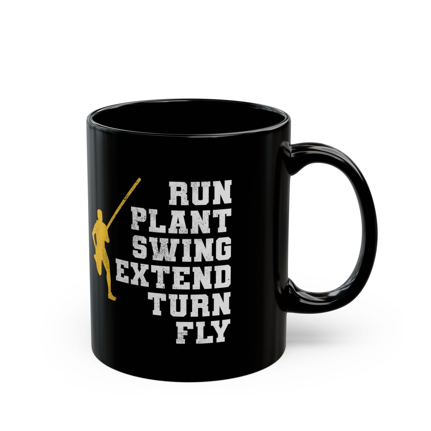 Pole Vault Mug Black – Training Phases Gift for Vaulter Athletes Track Coaches