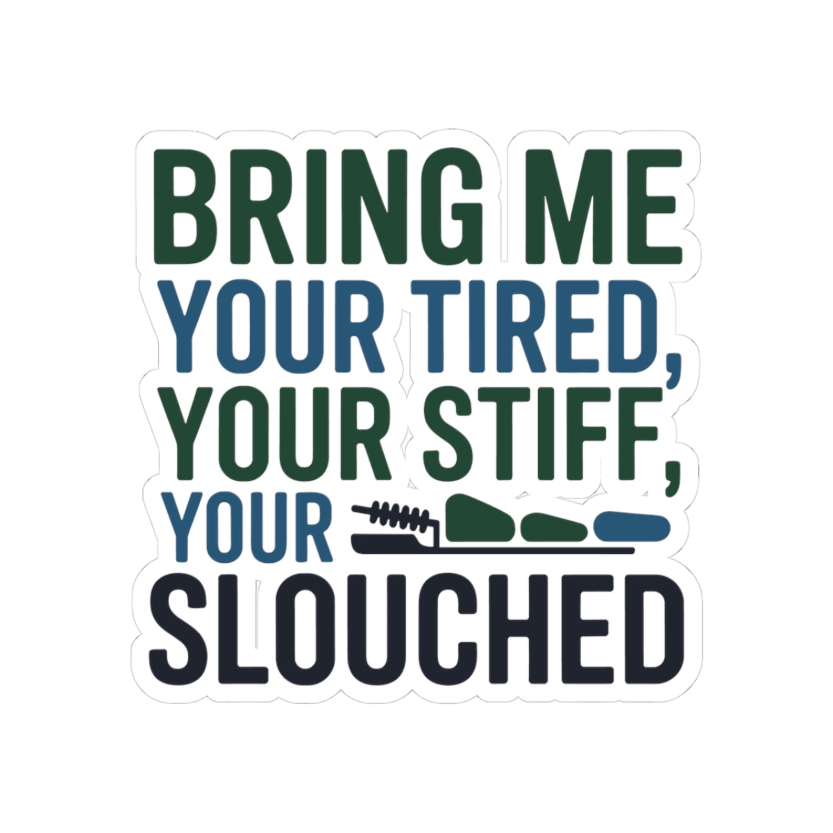 Posture Relief Sticker - Chiropractic Care Vinyl Decal for Chiropractors, Doctors of Chiropractic