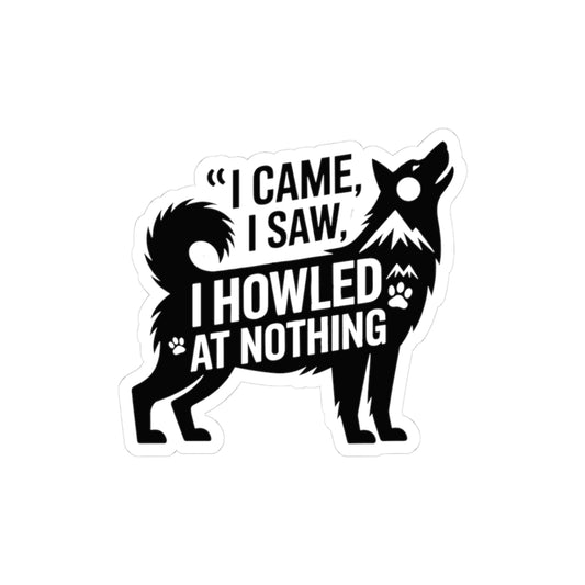 Howling Husky Sticker - Funny Vinyl Decal for Siberian Dog Lovers & Owners