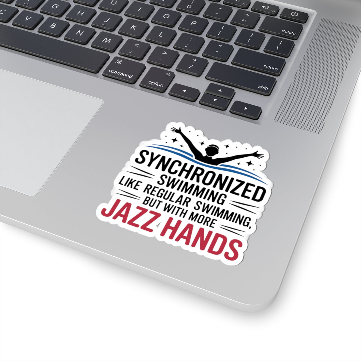 Funny Synchronized Swimming Sticker - 'More Jazz Hands' Vinyl Decal for Swim Teams