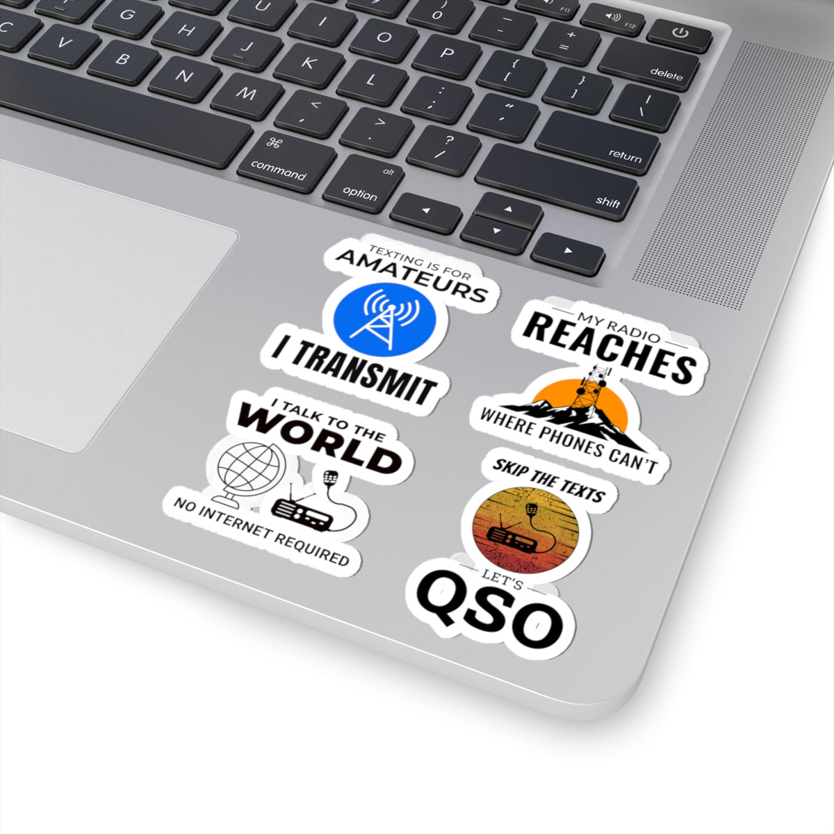 Ham Radio Sticker Pack – 4 PCS Funny Transmit QSO Decals for Amateur Radio Operators Hobbyists